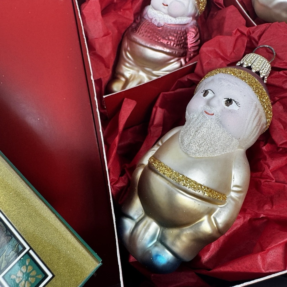 Lauscha NO Snow White The Seven Dwarfs Only Glass Christmas Ornaments Gnomes - Picture 5 of 14
